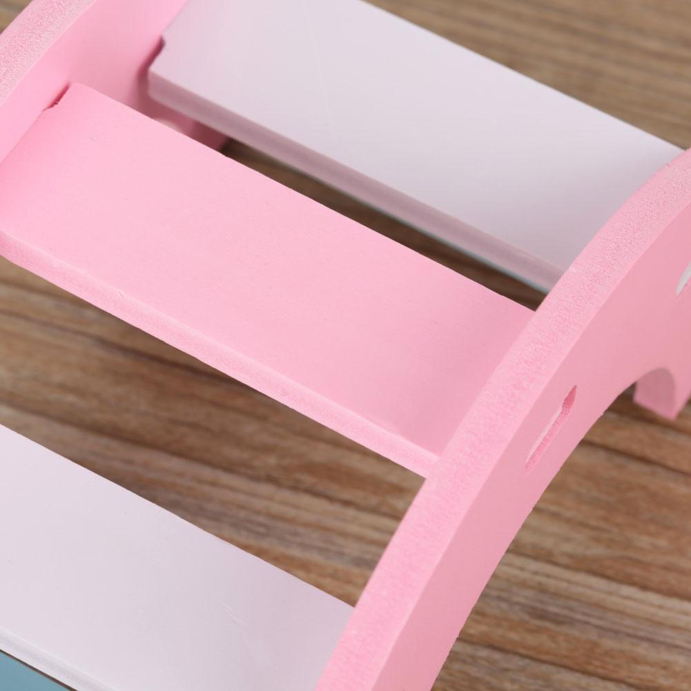 Wooden Hamster Play Bridge Toys   Seesaw Activity Cage for Pet Guinea   Mice Pink