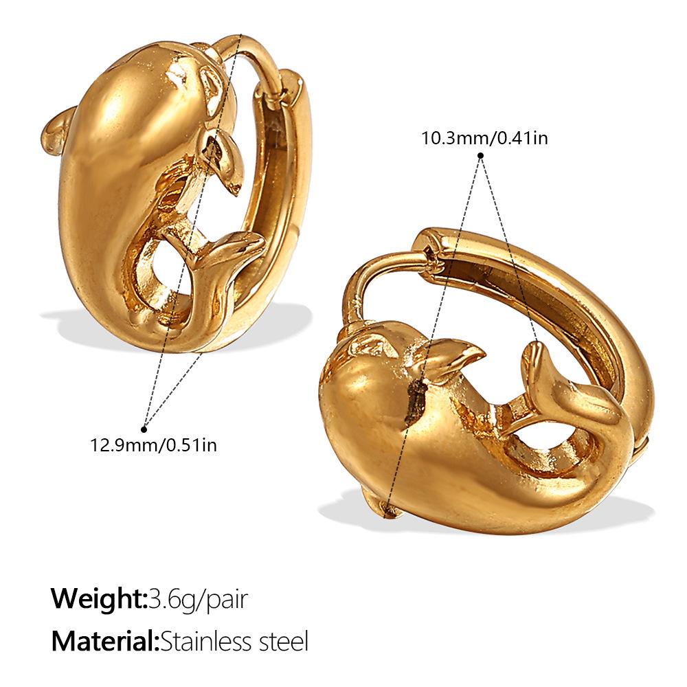 18k Gold Plated Rhinestone Butterfly Hoop Earrings - Women's Exquisite European & American Style