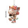 2D Acrylic Animal Charms - Acrylic Cat Car Pendant I Car Charm Kitten Wearing