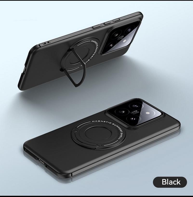 Metall Starke Magnetische Absorption Hülle Für Xiaomi 14 Pro Xiaomi14 Mi 14 Pro Matt Auto Halter Schutzhülle