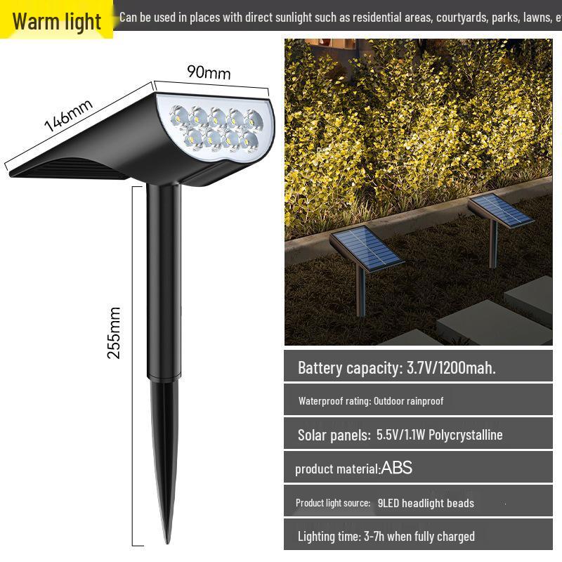 Super Bright Waterproof Solar Garden Spotlight: Dual-Purpose Landscape Lawn Light for Outdoor Villas