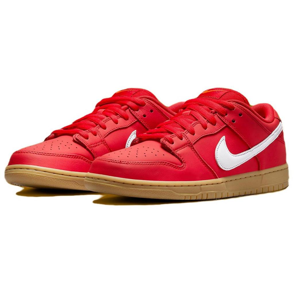 Nike Dunk Low Pro SB University Red Gum Unisex Sneakers White Gum-Light-Brown Gym-Red FJ1674-600