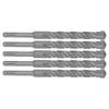 5pcs 2 Flute Spiral Rotary Hammer Drill Bits Carbide Tip Concrete Drill Bits  For Masonry