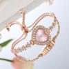 Fashion Flower Bracelet Diamond Enlaid Love Color Dial Ladies Atmospheric Versatile Self-Adjusting Strap Bracelet Watch