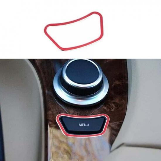 Fit For BMW 5 Series Multimedia Button Switch Red Aluminum Middle Console 04-10
