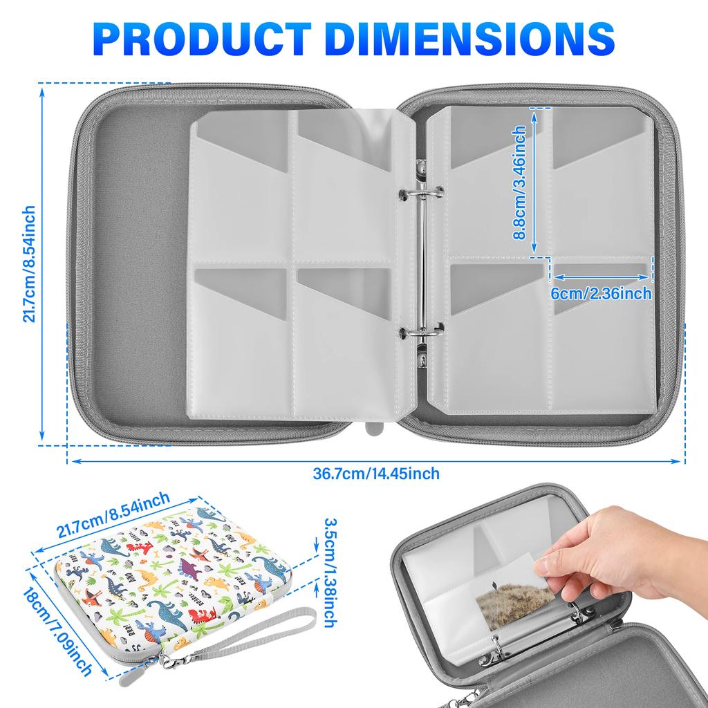 10 Pages 80 Card Slot Card Pack Portable Card Storage Bag with Zipper Large Capacity Game Card Holder Collection Book for Adult