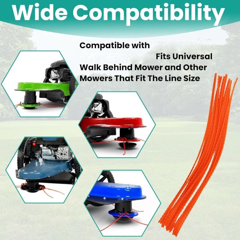 Economical 40PCS Flexible Durability Heavy Duty Grass Trimmer Line StringCord 21.25in X 155in for Handheld Lawn Mowers