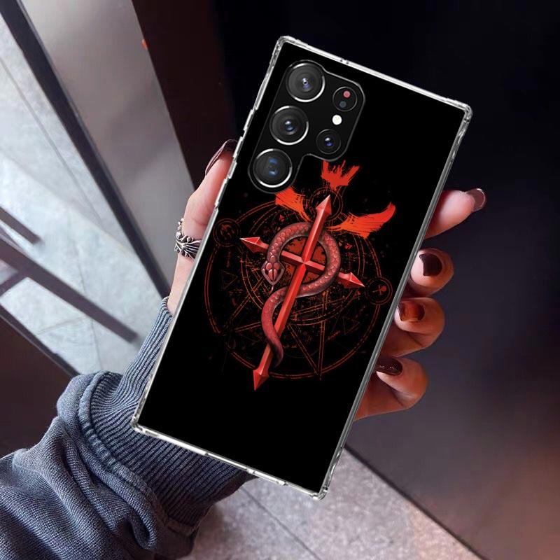 F-Fullmetal Alchemist Anime Phone Case For Samsung Galaxy S23 S24 S25 Edge S26 Ultra S22 + S21 Plus S20 FE Cover Silicone Print