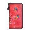Vintage Ladies Wallet Genuine Leather Clutch Bag Retro 3D Embossed Floral Purse Woman   Handmade Real Cow Leather Wallet