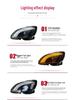 Compatible with 07-10 Mercedes-Benz C-Class W204 Headlight Assembly, Maybach LED Daytime Running Light Lens.