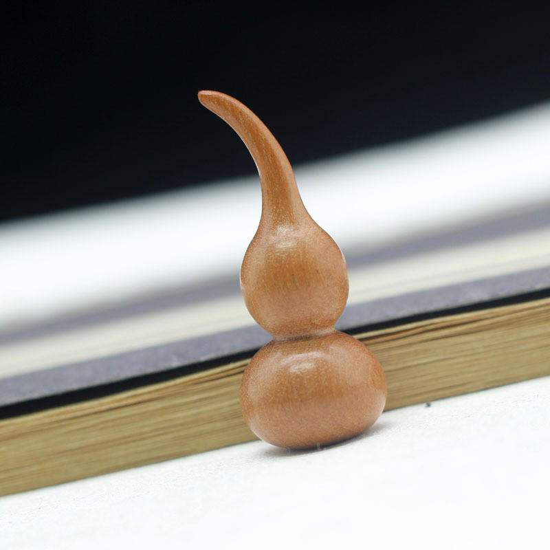 Ebony, Koten Wood, Boxwood, and Peach Wood Gourd Pendant Jewelry Accessories 3.8x1.5 cm