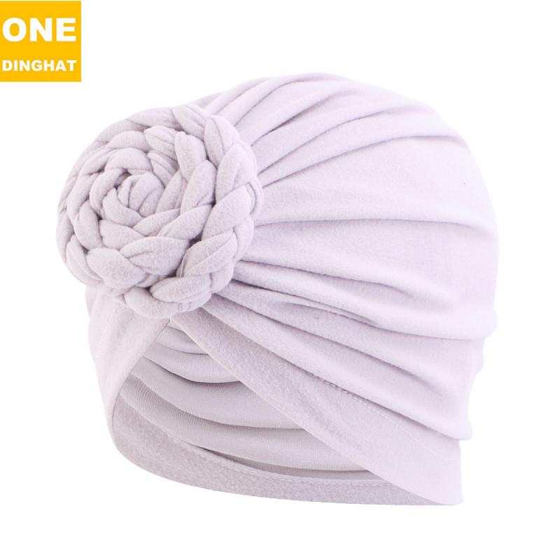 Chapéu Turbante Popular na Europa e América, Chapéu Pulôver com Nó, Chapéu Étnico de Cor Sólida, Chapéu Turbante Jdt-282F