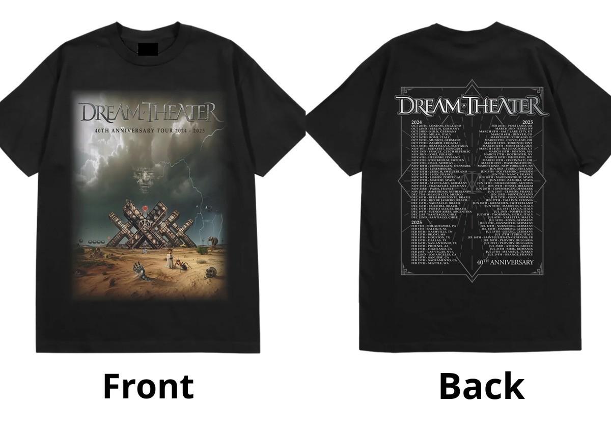 Dream Theater 40th Anniversary Reprinted Unisex All Size T-Shirt 23D10 M