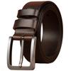 Men's Genuine Leather Pin Buckle Casual Middle-aged Trouser Belt Men's Trendy Alloy Buckle Retro Two-layer Cowhide Belt