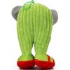 Elephant Plush Toy Cute Gray Elephant Stuffed Animal with Green Striped Body & Red Polka Dot Shoes