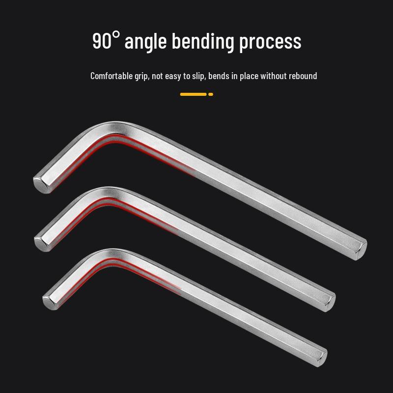 Hex Wrench Set: Multi-Purpose Repair Tool with Flat Head, Set Screw, Hanging Bag, and Spring Ring.