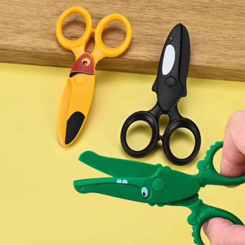 Children Handmade DIY Cute Preschool Training Scissors Children Safety Pre-School Scissor Art Craft Scissors Kids Paper Cutter