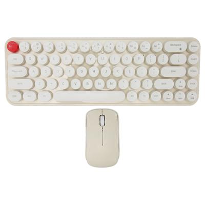Wireless Keyboards Mouse Combos 68 Keys 2.4GHz Retro Typewriter Keyboard Optical Mouse for Laptop
