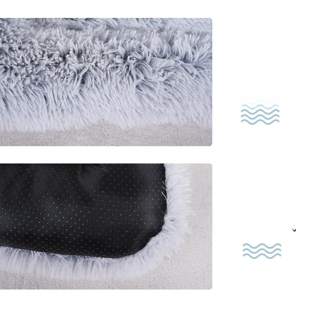 Plush Square Mat Cat Blanket Deep Sleep Warm Nest Pet Nest Dog Bed Winter Pet Bed