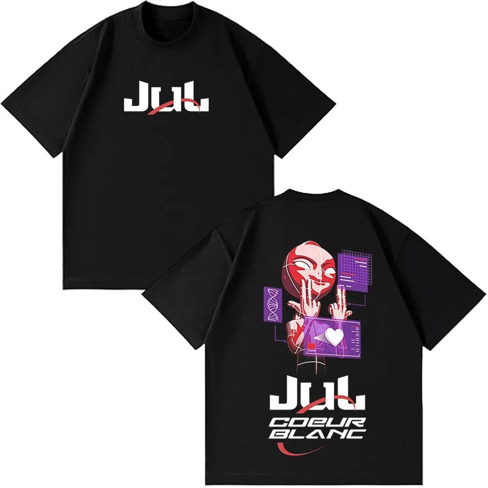 

Rapper Jul Fashion Print TShirt Unisex Summer Cotton Short Sleeve Oversized Gothic Punk Loose Fashion Women And Unisex TShirt S разноцветный