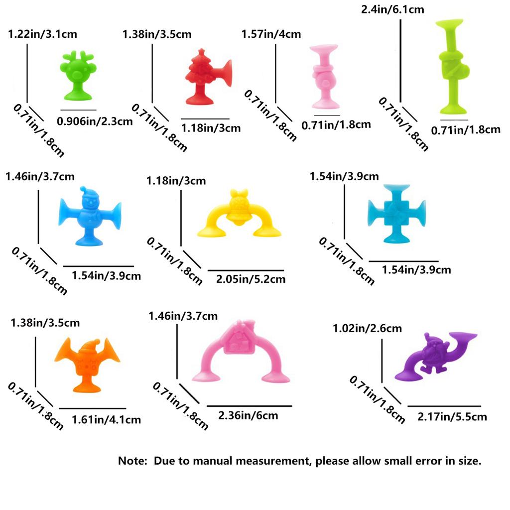 Christmas Themed Suction Cup Building Toys, Creative Construction Toys for Playroom, Educational Stacking Toy For Kids,