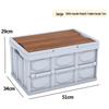 Miflame Outdoor Camping Storage Box with Wooden Lid
