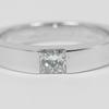 CARTIER tank Ring K18 white gold/diamond #4.5(US Size) 5.25g Women Used