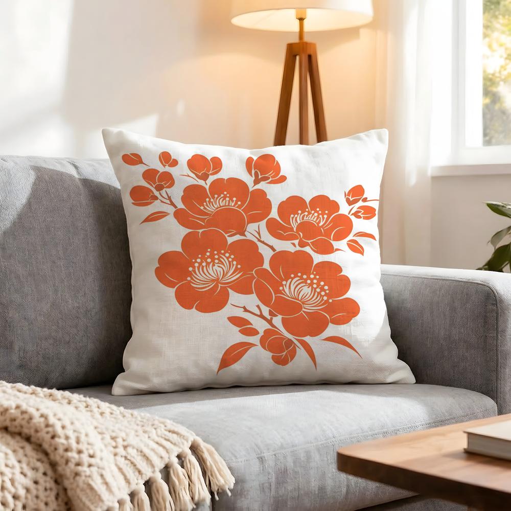 Chinese Traditional Floral Cushion Cover 1Pcs Decorative Covers Soft Cushion Case For Sofa Couch Decor 40X40 45X45 Pillowcases