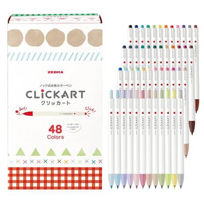Zebra kalem Clickart 48 renk su bazlı WYSS22-48C