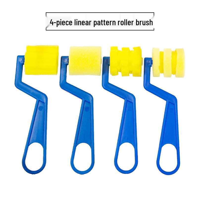 Children's Round Sponge Paint Brush for Art & DIY