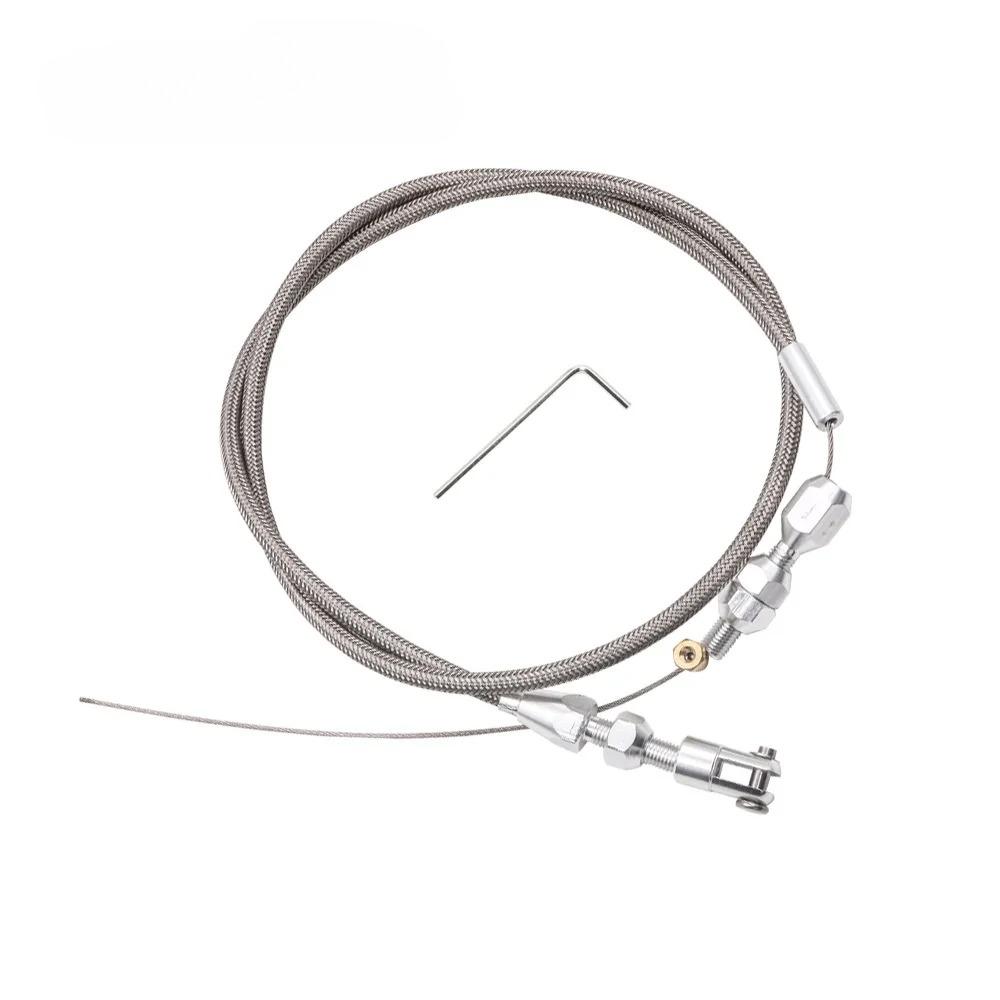 36 Inch Throttle Gas Cable Kit Stainless Steel Braided For 97-07 Chevrolet/Chevy LS1 Engine 4.8L 5.3L 5.7L 6.0L