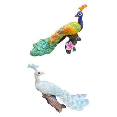 Peacock Sculpture Peacock Figurine Decorative Garden Ornament Crafts Peacock Statue Peacock Ornament for Home Decoration Yard