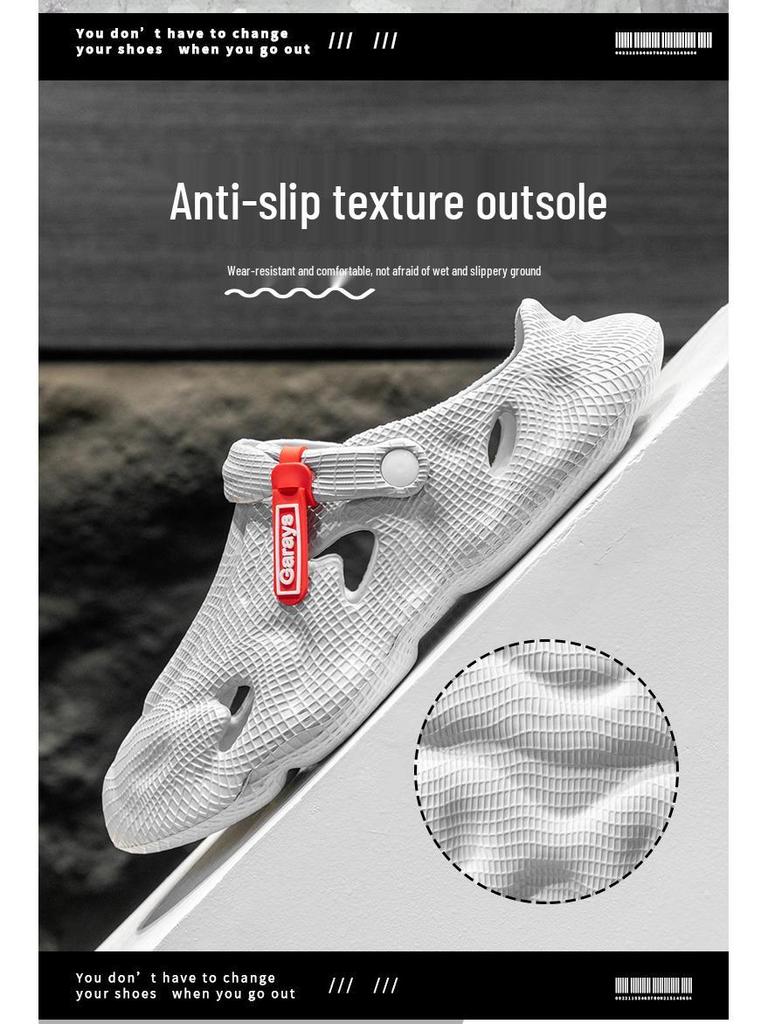 Men's Coconut Hole Non-Slip Outdoor Beach Sandals - Summer Baotou Slippers