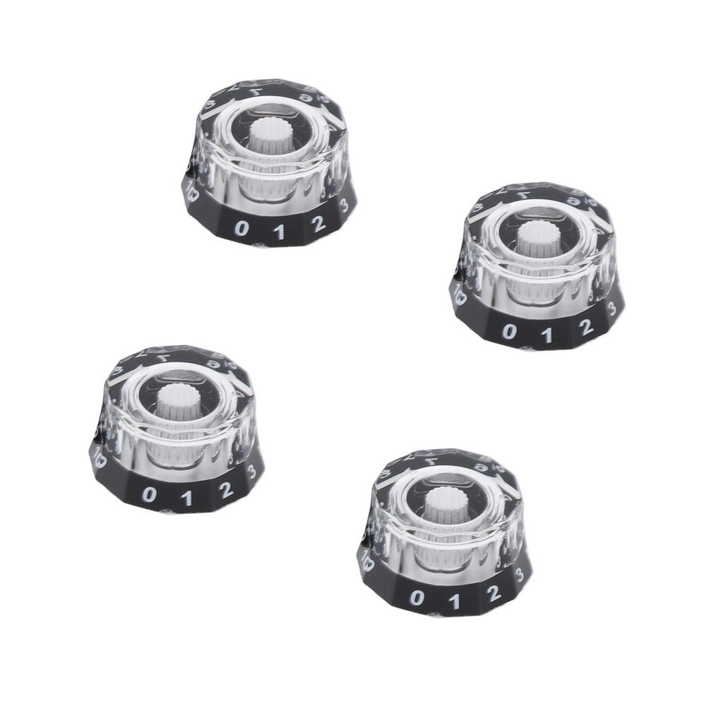 4PCS Electric Guitar Knob Plastic 6mm Inner Diameter Guitar Speed Control Volume Tone Knob