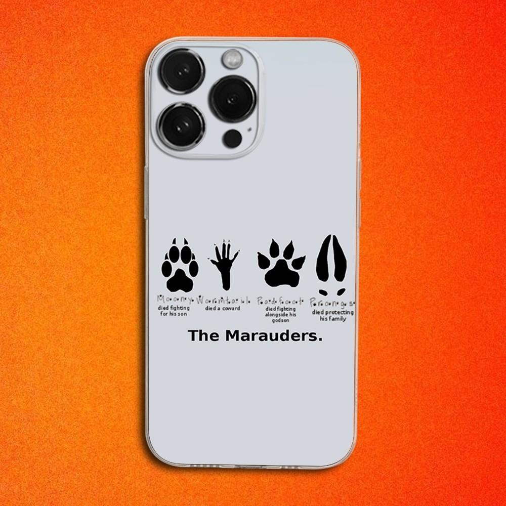 Ticket The M-Marauders Map Phone Case For iPhone 16,15,14,13,12,11 Plus,Pro,Max,XR,XS,X,Plus,SE,Mini Transparent Soft Cover