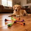 Christmas Themed Dog Rope Toy Multi-Leg Knots Interactive Tug of War Chew Toy for Aggressive Chewers Teeth Cleaning Puppy Chew