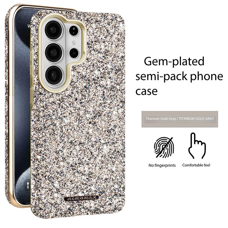 

Glitter Bling Magnetic Attraction Phone Case for Samsung Galaxy S26 Ultra S25 Plus S24 S23ultra Electroplating Bumper Hard Cover Galaxy S26