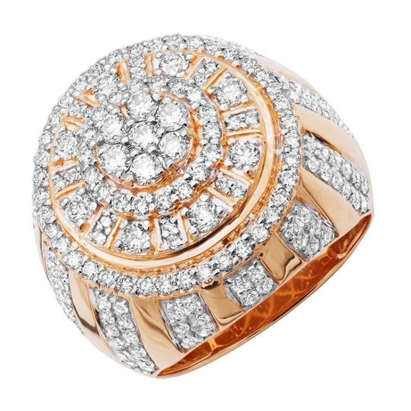 

Disc Full Of Diamonds, Flower Gold Rhinestone Staggered Ring, Popular Jewelry no.11