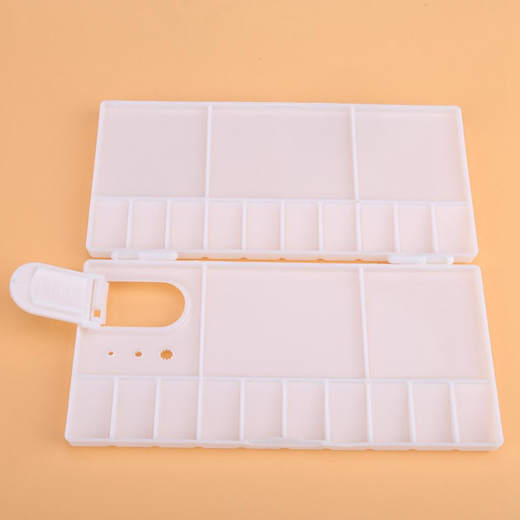 Foldable 24 Grids Artist Square Plastic Palette Paint Tray Watercolor Box Oil Painting Tool