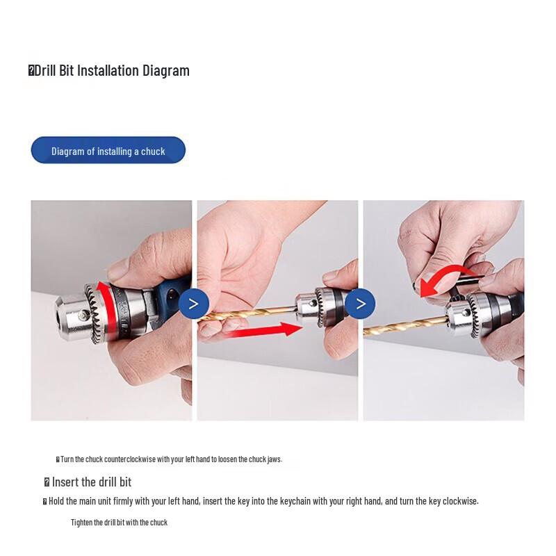 Dongcheng J1Z-FF07-10 500W Variable Speed Electric Drill/Driver CN plug (adapter included)