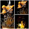 32cm Anime Demon Slayer Agatsuma Zenitsu Double Head Sculpture Figures PVC Light-Up Statue Collectible Room Decor Model Toy Gift