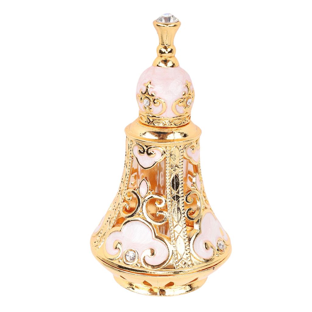 Vintage Perfume Bottle Reusable Zinc Alloy Middle Eastern Hollow Out Sealed Liquid Bottle
