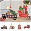 Hanging Christmas Tree Pendant Handmade Christmas Decoration Christmas Wooden Car Pendant Home