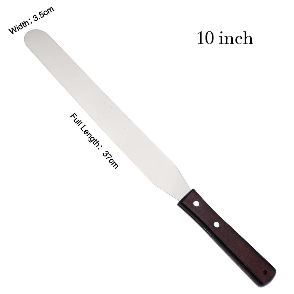 Cake Spatula with Wooden Handle Stainless Steel Baking Tool for Cupcakes Fondant Icing Kitchen Decorating and Pastry Making