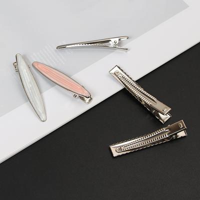 Simple Wave Oval Pink Seamless Hair Clip Women Acetate Sheet Bangs Clip Hair Duckbill Clip Hairpins Hair Styling Tool Gift