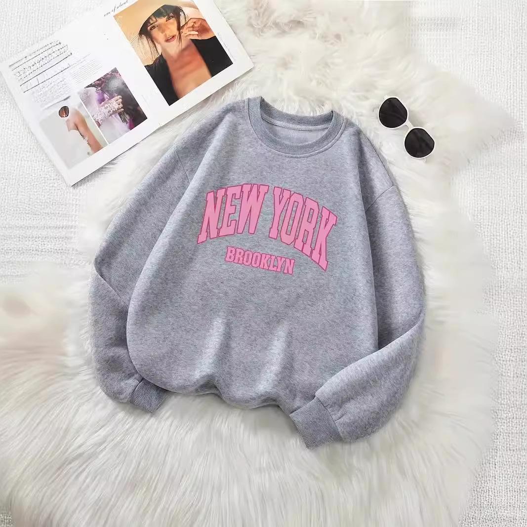 

2024 European & American Women s Printed Round Neck Sweater X-Large