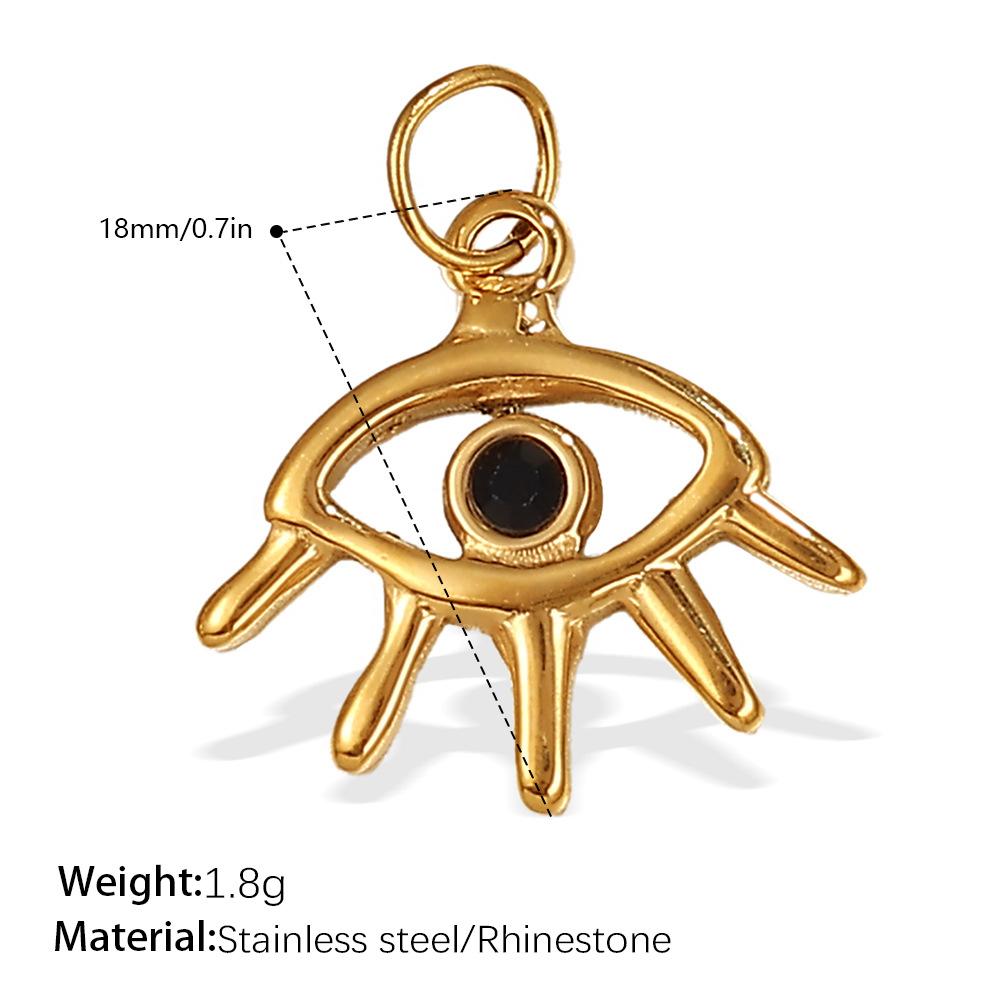 Diy Pendant Necklace Pendant Accessories Stainless Steel Gold Plated Palm Eye Pendant Pendant Accessories