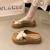 French Platform Slippers Women's Summer Outer Wear Advanced Sense 2025 New Versatile Not Tired Feet Beautiful Cool Slippers Women