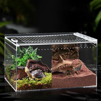 Acryl Habitat Kooi Reptiel Terrarium Insect Vogelspin Verblijf Tank Slak Spin Habitat Kooi Voor Thuiskweek
