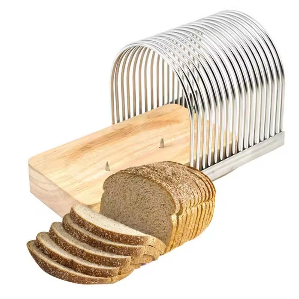 Stainless Steel Bread Slicer with Fixing Nails Tomato Slicer Toast Cutter Mold  Restaurant